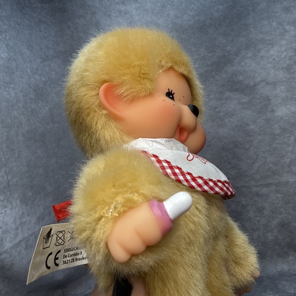 Monchhichi Premium Standard S Beige Boy Plush Monkey Doll Sekiguchi 8" - Picture 7 of 16